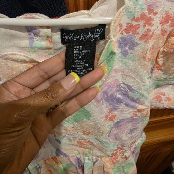 Bundle Of Girls Floral Ruffle Dresses, 1 High And Low Skirt And Dress - Picture 5 of 10